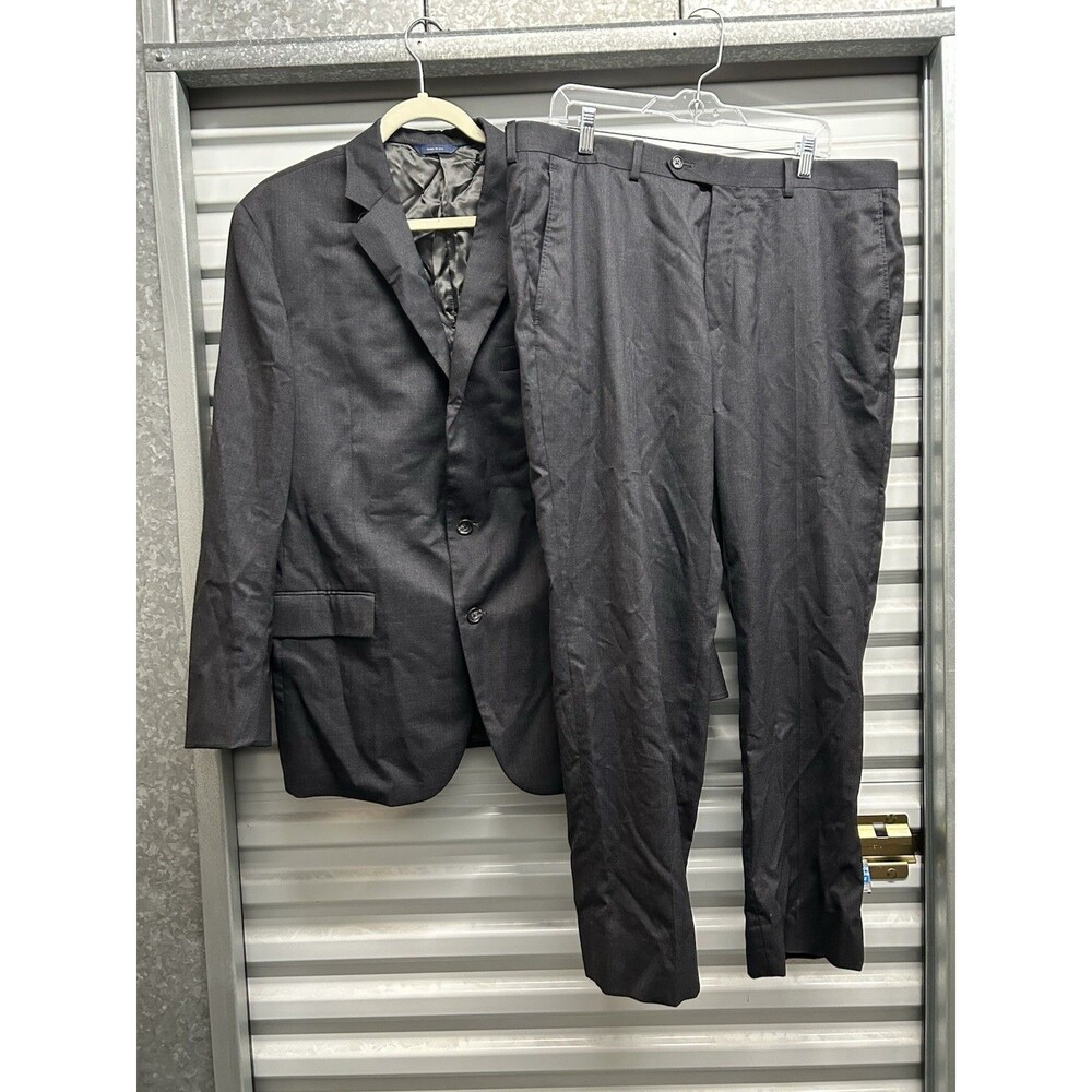 Brooks Brothers Mens 1818 Regent Fit Gray Suit Made in USA 44R 38W